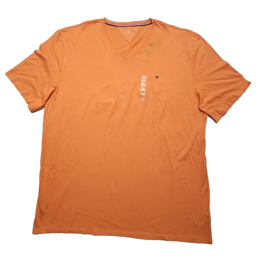 Tommy Hilfiger Men's T-Shirt‎ V-neck Short Sleeve Flag Logo Size 3XL NWT